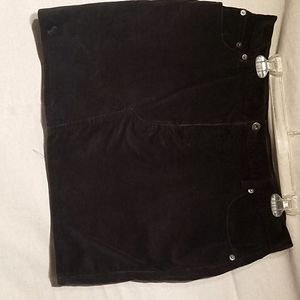 Black corduroy skirt
